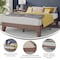 Flash Furniture Walnut Full Size Solid Wood Platform Bed YKC-1090-F-WAL-GG - alternate 7